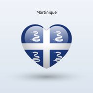Love Martinique symbol Heart flag icon