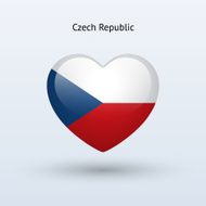 Love Czech Republic symbol Heart flag icon