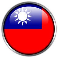Taiwan Flag glossy button