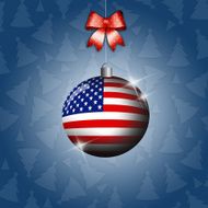 Christmas ball with flag of USA