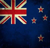 Grunge flag of New Zealand