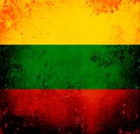 Grunge flag of Lithuania