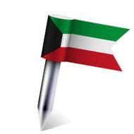 Vector Kuwait flag isolated on white Eps10