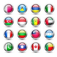 World flag glass icons N3