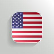 Vector Button - United States of America Flag Icon