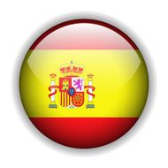 Flag of Spain button vector