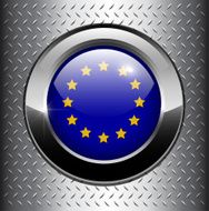 Europe EU flag button