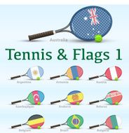 Tennis rackets &amp; flags N4