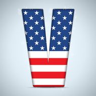 USA Independence Day Alphabet Letters N6