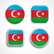 Azerbaijan flag buttons N2