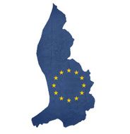 European flag map of Liechtenstein