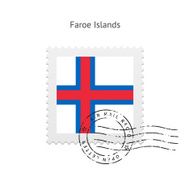 Faroe Islands Flag Postage Stamp