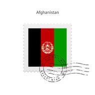 Afghanistan Flag Postage Stamp