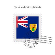 Turks and Caicos Islands Flag Postage Stamp