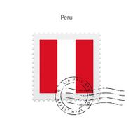 Peru Flag Postage Stamp