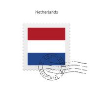 Netherlands Flag Postage Stamp