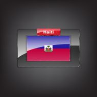 Glass flag of Haiti