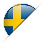 Sweden Flag Glossy Button Hidden N2