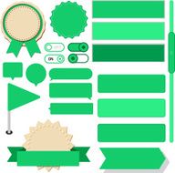 Flat web design elements
