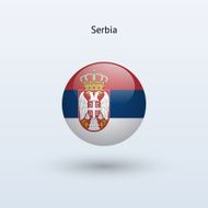 Round flag of Serbia