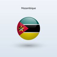 Round flag of Mozambique