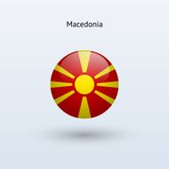 Round flag of Macedonia