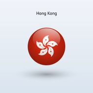 Round flag of Hong Kong