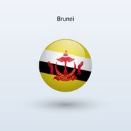 Round flag of Brunei