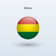 Round flag of Bolivia