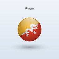 Round flag of Bhutan