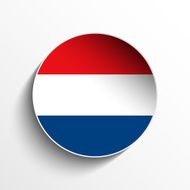 Netherlands Flag Sticker Button