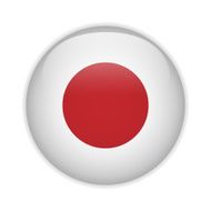 Japan Flag glossy button N4