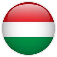 Hungary Flag Glossy Button N5