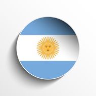Argentina Flag Sticker Button