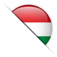 Hungary Flag Glossy Button Hidden N2