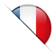 France Flag Glossy Button Hidden N2