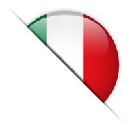 Italy Flag Glossy Button Hidden