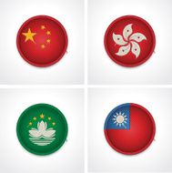 Flags of countries as fabric badges N18