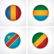 Flags of countries as fabric badges N19