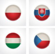 Flags of countries as fabric badges N20