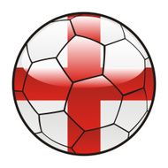 England flag on soccer ball