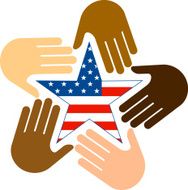 USA hand circle
