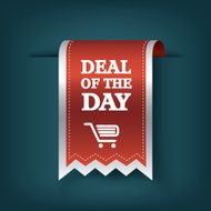 Deal of the day vertical ribbon bookmark tag element for N7