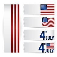 American Flag for Independence Day Vector illustration N20