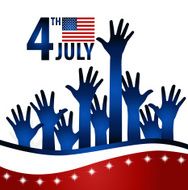 American Flag for Independence Day Vector illustration N21