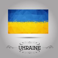 Vector geometric polygonal Ukraine flag