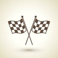 retro style race flag icon