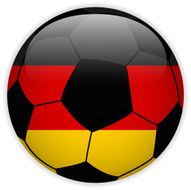 Germany Flag with Soccer Ball Background N2