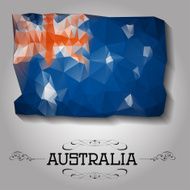 Vector geometric polygonal Australia flag N2
