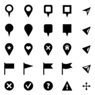 Vector Set of GPS Icons Map Markers and Pointers N3